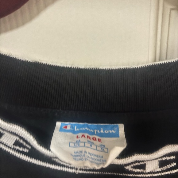 Champion Men's Black Tee with Logo Accents - Picture 4 of 4